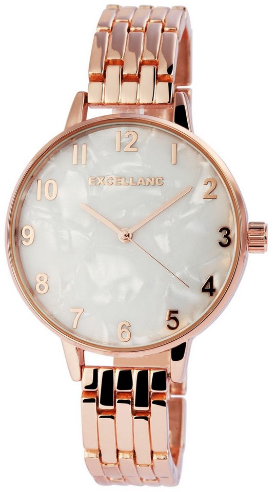 Excellanc Quarzuhr EX0516 Excellanc Damenuhr mit Metallband, Damenuhr Metall von Excellanc