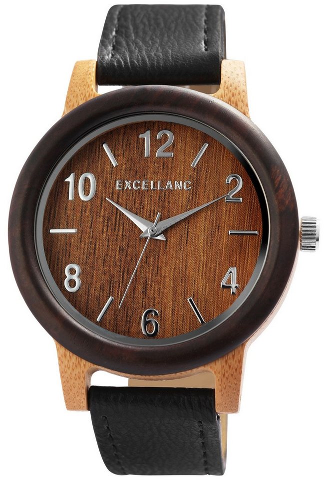 Excellanc Quarzuhr EX0583 Excellanc Unisex Uhr aus Holz von Excellanc