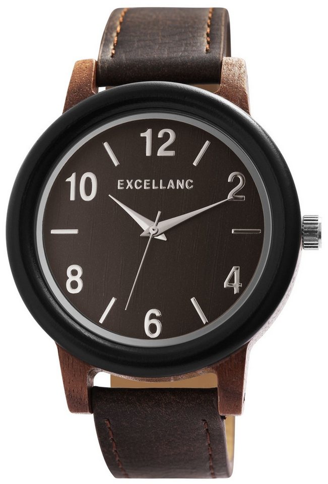 Excellanc Quarzuhr EX0583 Excellanc Unisex Uhr aus Holz von Excellanc