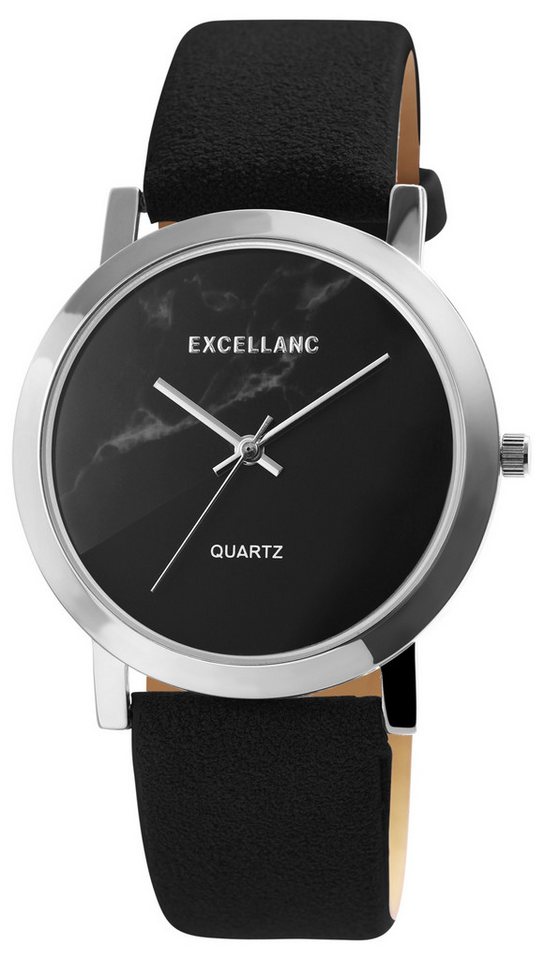 Excellanc Quarzuhr Marmor, Damenuhr Lederimitat Excellanc Quarzuhr Marmor, Damenuhr Lederimitat von Excellanc
