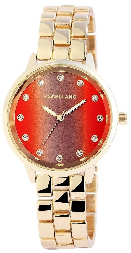 EXCELLANC Quarzuhr 180801600007 Excellanc Damenuhr mit Metallarmband von EXCELLANC