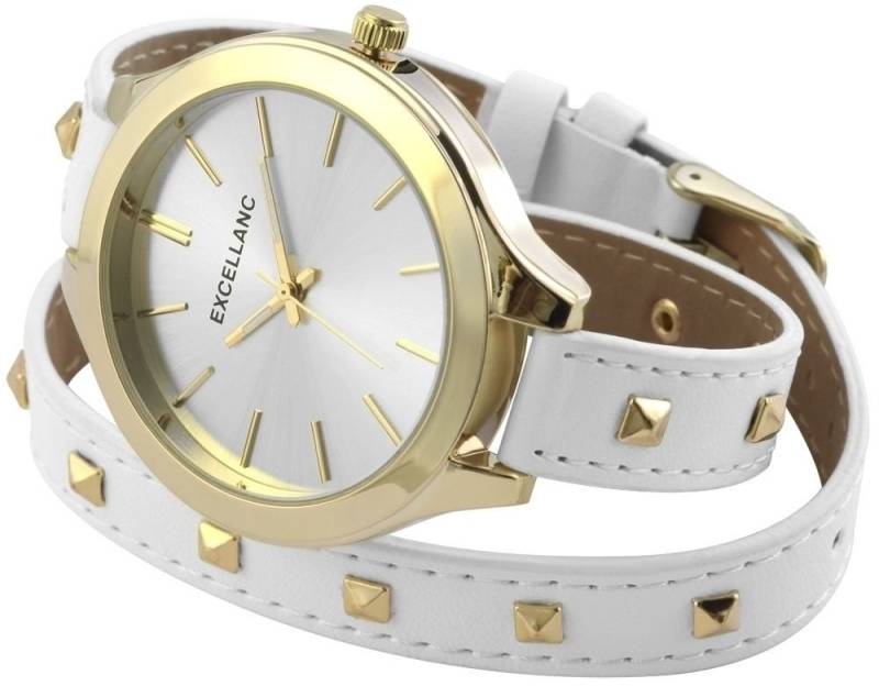 Excellanc Quarzuhr 199202000001 Excellanc Damenuhr mit Lederimitation-Wickelarmband von Excellanc