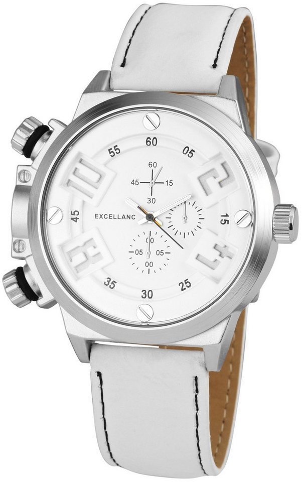 Excellanc Quarzuhr 295122100004 Excellanc Herren Uhr Kunstleder Leuchtzeiger von Excellanc