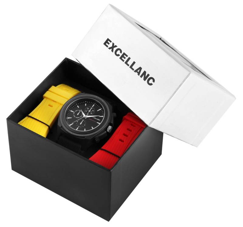 Excellanc Schmuckset 2500007 Excellanc Herren Geschenkset Uhr mit Wechselarmbändern in (Einzeln, inkl. Schmuckbox) von Excellanc