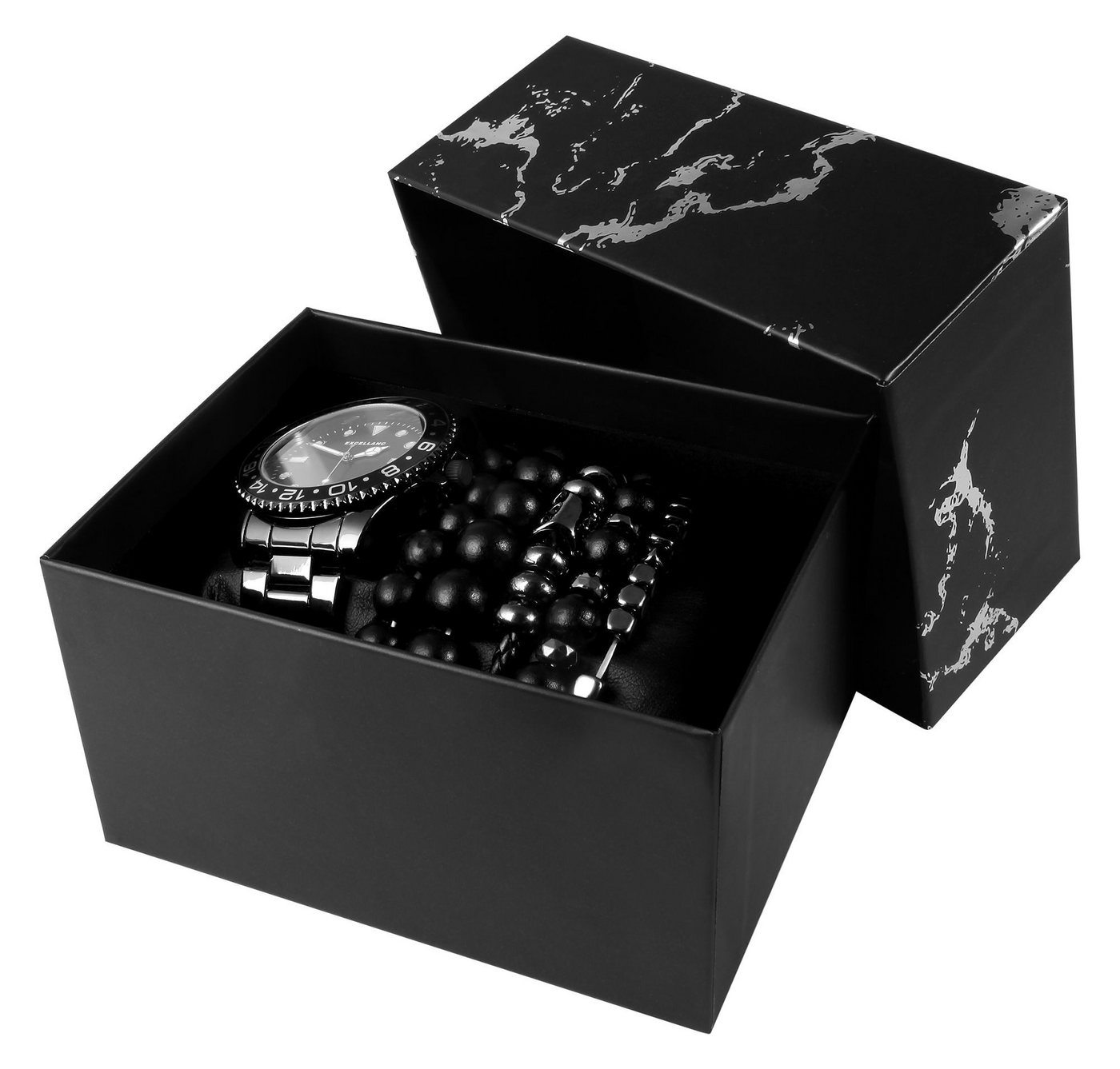 Excellanc Schmuckset 2800091 Excellanc Geschenkset Herrenarmbanduhr und fünf Armbänder von Excellanc