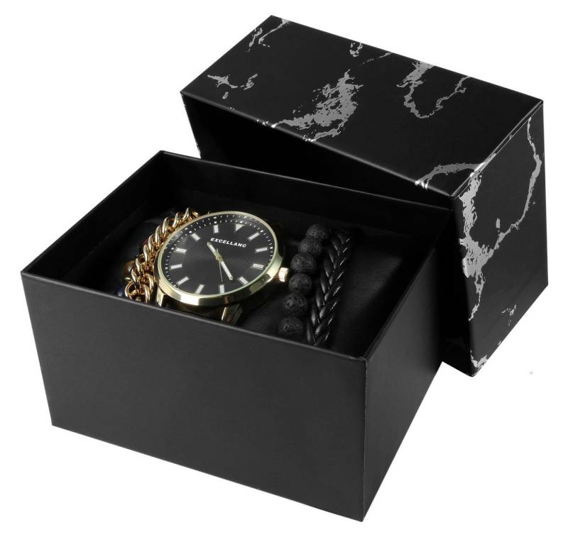 Excellanc Schmuckset 2900222 Excellanc Geschenkset mit Herrenarmbanduhr und vier von Excellanc