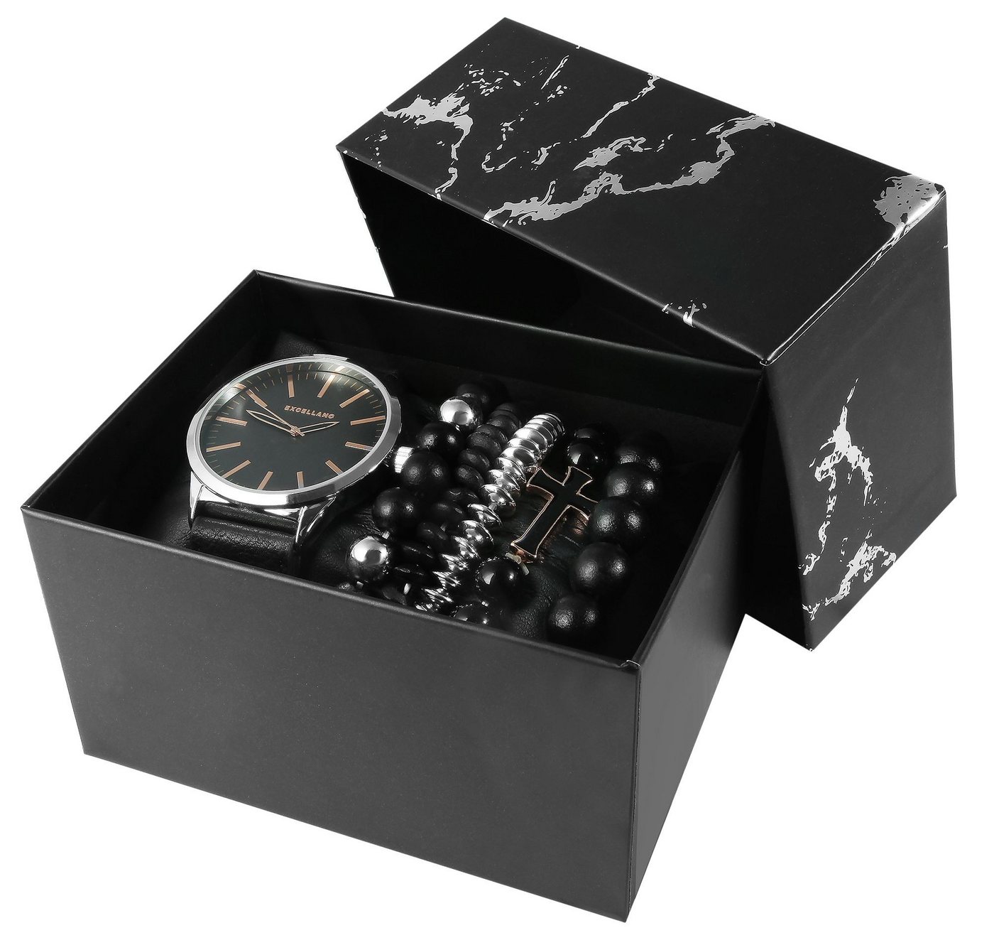 Excellanc Schmuckset 2900224 Excellanc Geschenkset mit Herrenarmbanduhr und fünf von Excellanc