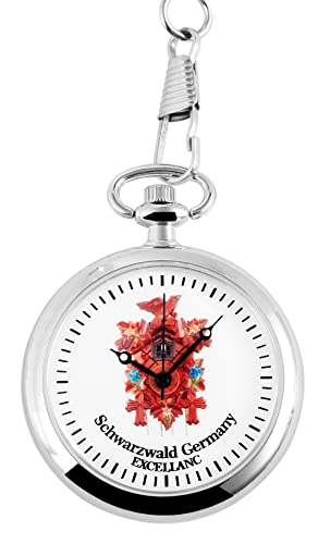 Excellanc Taschen-Uhr mit Kette Unisex Motiv Analog Quarz 4000024 (Schwarzwald) von Excellanc