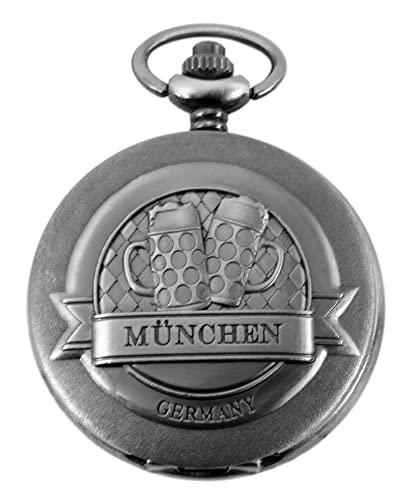 Excellanc Taschen-Uhr mit Kette Unisex München Analog Quarz 4000028 (grau) von Excellanc
