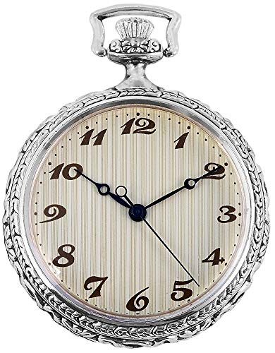 Excellanc Taschenuhr Creme Silber Analog Quarz Metall Römische Ziffern von Excellanc