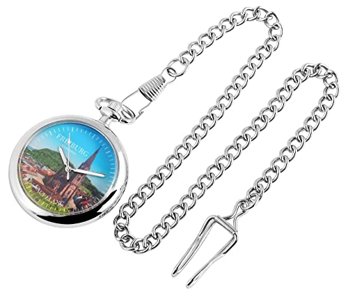 Excellanc Taschen-Uhr mit Kette Unisex Motiv Analog Quarz 4000024 (Freiburg) von Excellanc