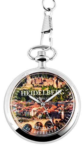 Excellanc Taschen-Uhr mit Kette Unisex Motiv Analog Quarz 4000024 (Heidelberg) von Excellanc