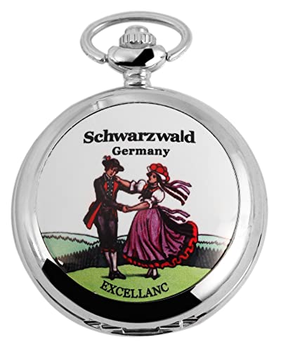 Excellanc Taschen-Uhr mit Kette Unisex Motiv Analog Quarz 4000025 (Schwarzwald) von Excellanc