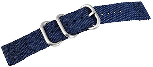 Excellanc-Uhrenarmband Ersatz Textil Dornschließe Breite 20-22 mm (Stegbreite: 20 mm, dunkelblau) von Excellanc