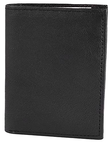Excellanc Unisex-Mini Geldbörse Echt Leder Hochformat 10 x 7,5 x 1 cm 3020006 (Schwarz) von Excellanc