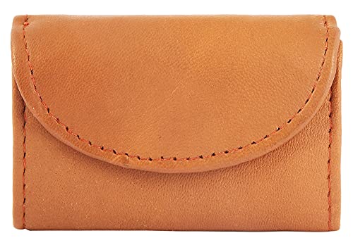 Excellanc Unisex-Mini Geldbörse Echt Leder Querformat 8 x 5,5 x 2 cm 3020004 (tan) von Excellanc