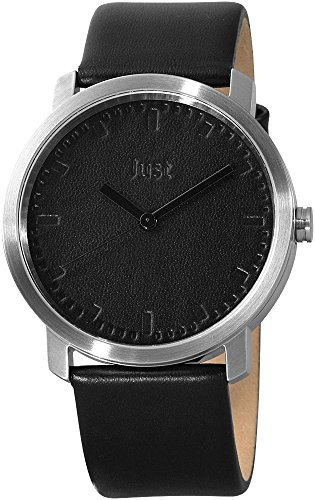 Just Watches Unisex-Armbanduhr Analog Quarz Leder 48-S9173-BK von Excellanc