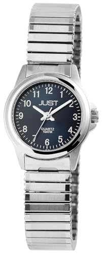 Klassische Damen Armband Uhr Blau Silber Edelstahl Zugband Analog Quarz 10ATM Fashion 9JU10103007 von Excellanc