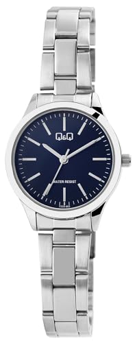 Klassische Elegante Q&Q by Citizen Damen Armband Uhr Blau Analog Edelstahl Frauen 9C229803Y von Excellanc