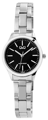 Klassische Elegante Q&Q by Citizen Damen Armband Uhr Schwarz Analog Edelstahl Frauen 9C229802Y von Excellanc