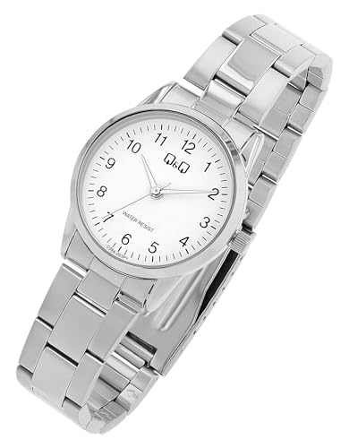 Q&Q by Citizen Damen Armband Uhr Weiß Silber Analog Edelstahl Quarz Mode 3ATM Frauen 9C09A003PY von Excellanc