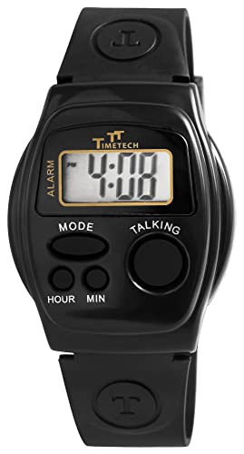 TimeTech Sprechende Uhr Schwarz Digital Damen Herren Unisex Kunststoff Quarz TimeTech Sprechende Uhr Schwarz Digital Damen Herren Unisex Kunststoff Quarz von Excellanc