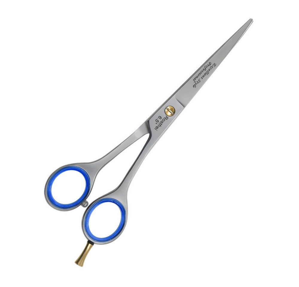 Excellent Solingen Haarschere Haarschere - glatter Schneide - blaue Gummigriffe - adjustierbar, (1-tlg) von Excellent Solingen