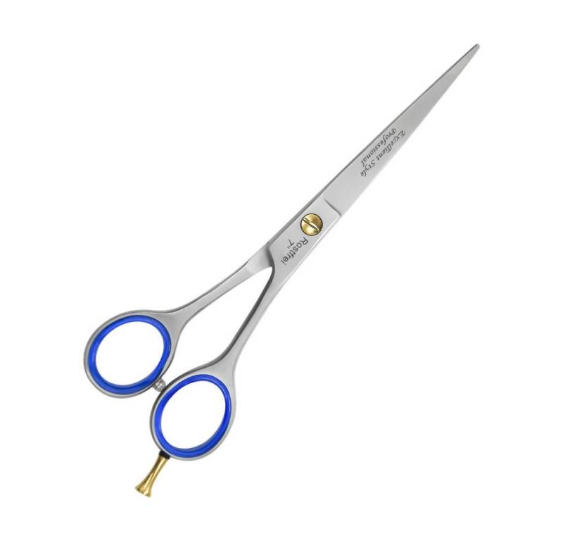 Excellent Solingen Haarschere Haarschere - glatter Schneide - blaue Gummigriffe - adjustierbar, (1-tlg) von Excellent Solingen