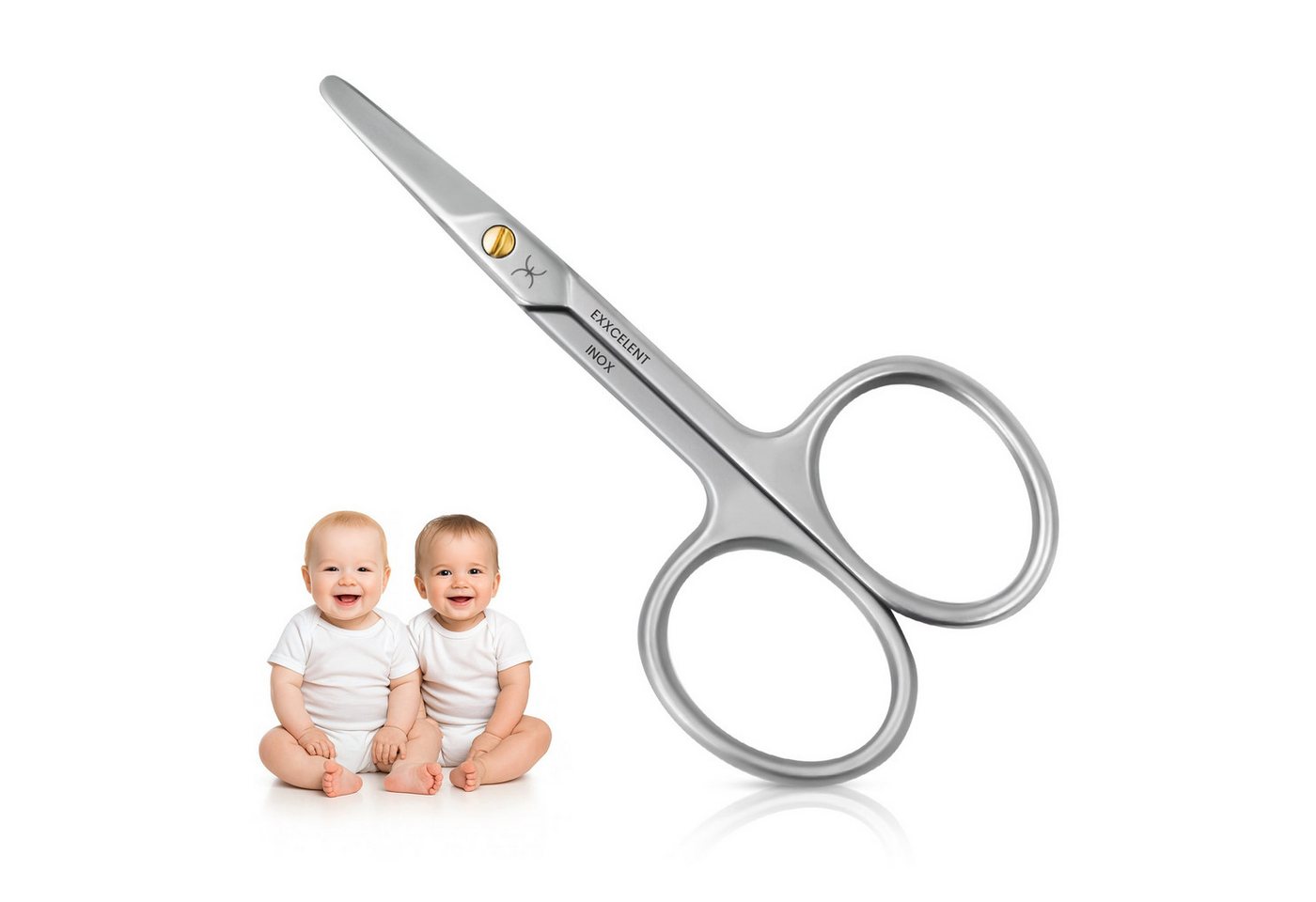 Excellent Solingen Nagelschere Babyschere abgerundet & verletzungssicher, (1-tlg) von Excellent Solingen