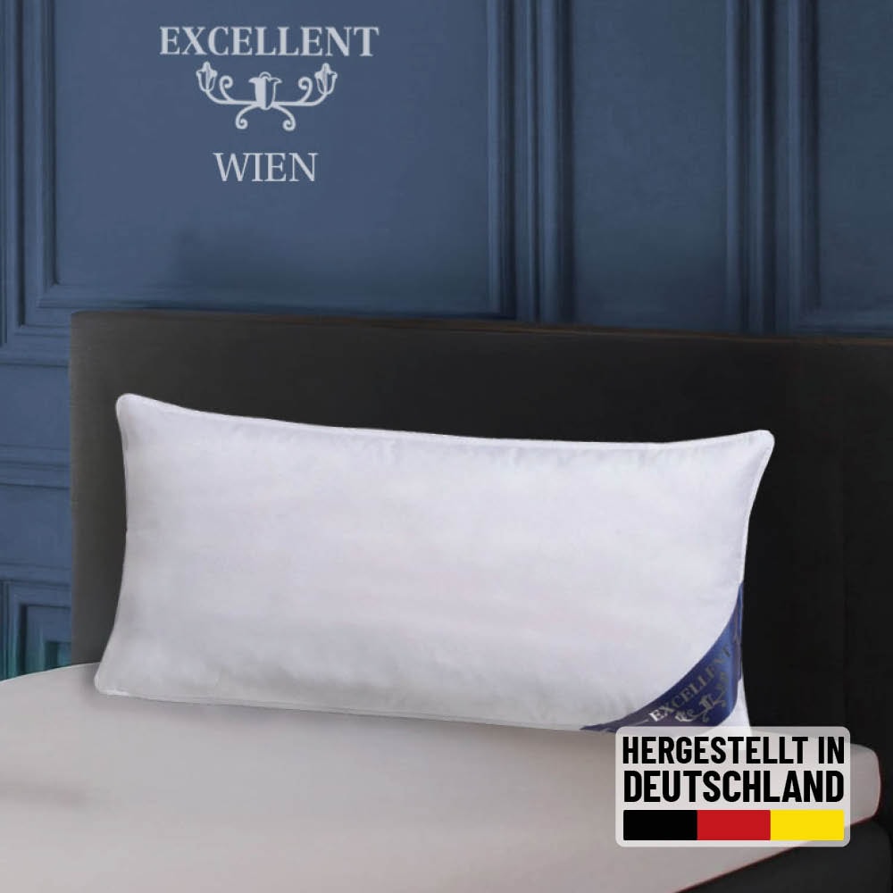Excellent 3-Kammer-Kopfkissen "Wien" Füllung: 60Daunen40FedernAussenkammernund100FedernInnenkammer 1 Stk. tlg. Kopfkissen in 40x80 und 80x80 erhältlich von Excellent