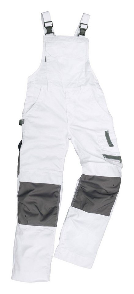 Excess Latzhose Arbeitslatzhose Champ weiß / grau von Excess