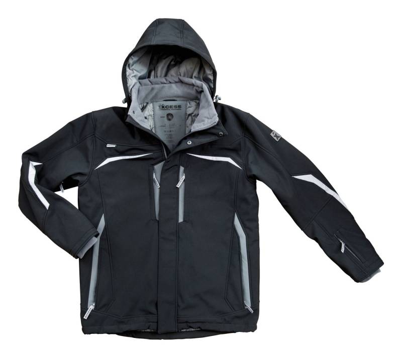 Excess Softshelljacke Soft-Shell Winterjacke, Größe 2XL, Allrounder, schwarz/grau von Excess