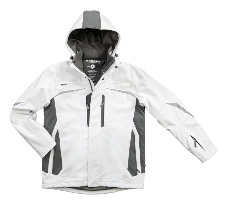 Excess Softshelljacke Soft-Shell Winterjacke, Größe 2XL, Allrounder, weiß/grau Excess Softshelljacke Soft-Shell Winterjacke, Größe 2XL, Allrounder, weiß/grau von Excess