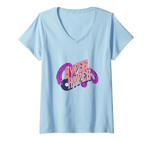 Damen Hyper Hyper Energetic Vibes Lustiges Rave Festival T-Shirt mit V-Ausschnitt Damen Hyper Hyper Energetic Vibes Lustiges Rave Festival T-Shirt mit V-Ausschnitt von Aufgeregte und hypermusikalische Vibes
