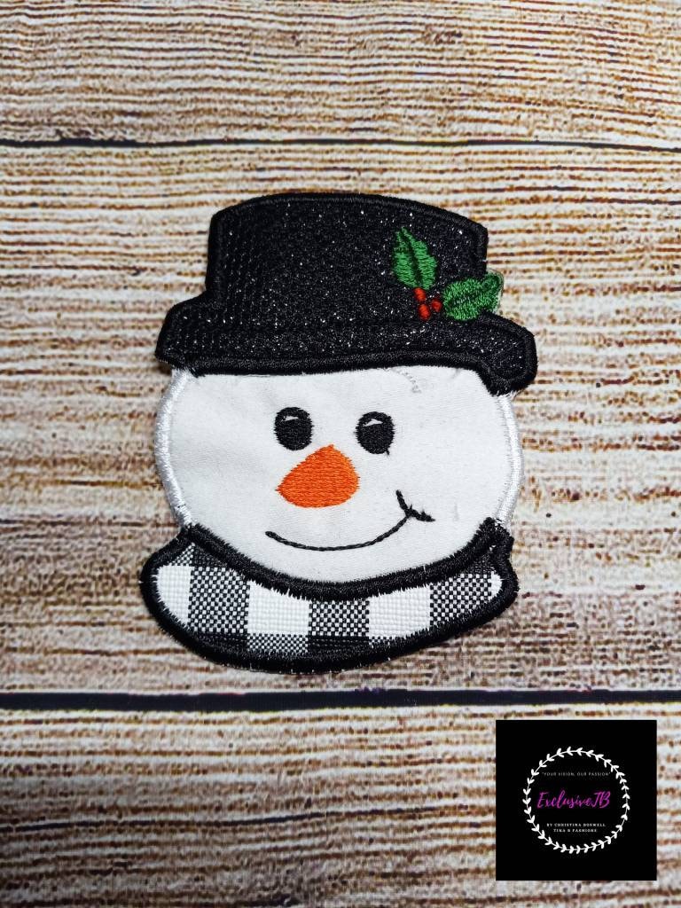 Schneemann Patch, Aufnäher, Easy Iron On Weihnachten Aufnäher. Applikation Patch von ExclusiveTB