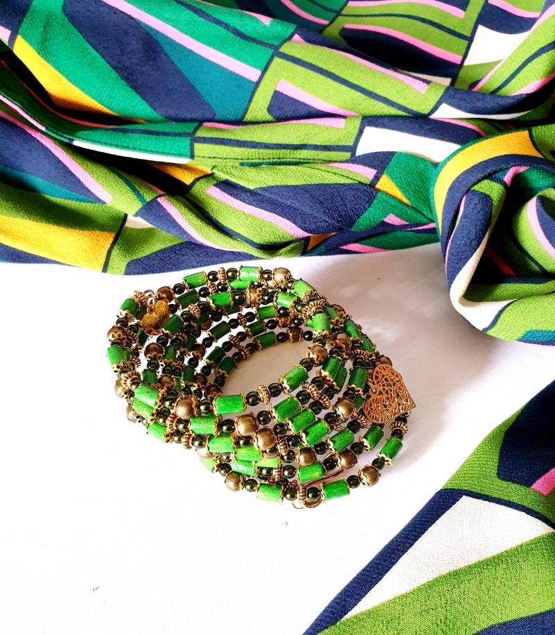 Memory Wire Armband Perlen, Stapelarmband, Wickelarmband, Statement Armband, Perlenarmband, Dekorativer Anhänger Memory Wire Armband Perlen, Stapelarmband, Wickelarmband, Statement Armband, Perlenarmband, Dekorativer Anhänger von ExclusiveVonMax