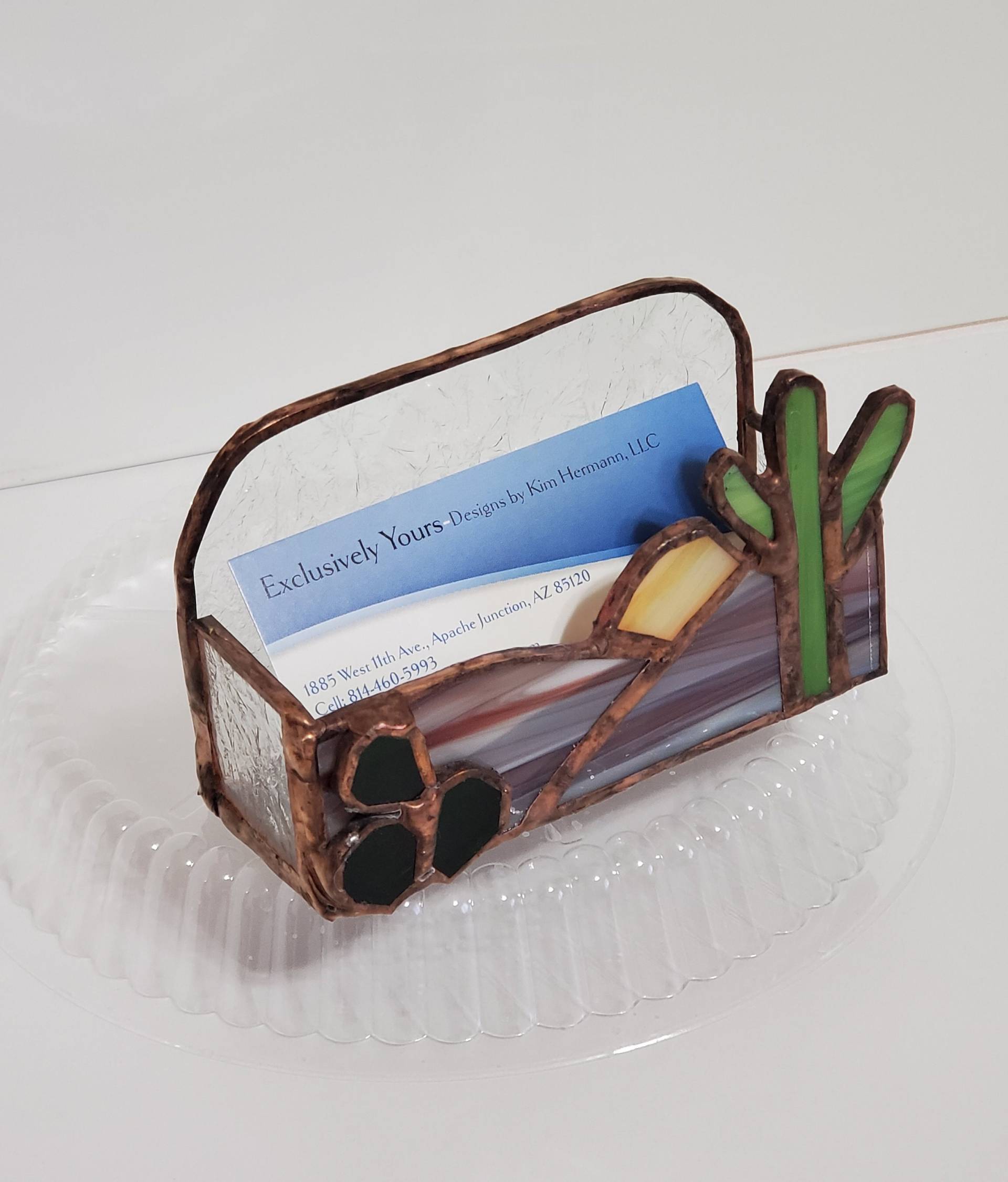 Visitenkartenhalter-Buntglas-Designs-Handmade-Tolles Geschenk Visitenkartenhalter-Buntglas-Designs-Handmade-Tolles Geschenk von ExclusivelyYours0Kim