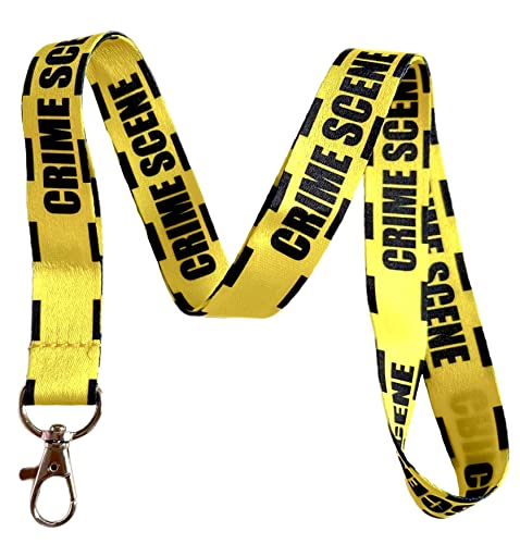 Execucat Caution Tape Lanyard Schlüsselanhänger ID Badge Holder (Crime Scene), Mehrfarbig, Einheitsgröße von Execucat