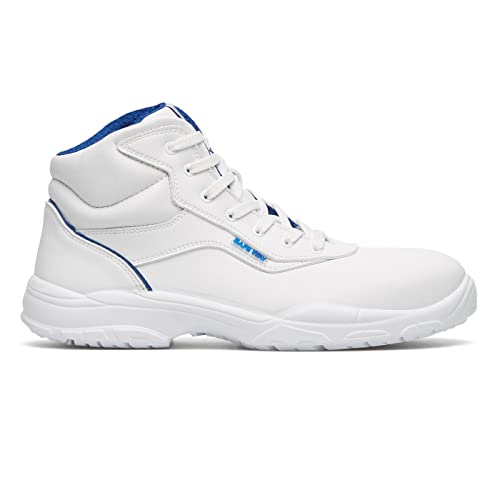 Exena Arbeitsschuhe Sicherheitsschuhe S2 Schnürstiefel Pearl weiß mit Schutzkappe Lebensmittel, Gastro, (Numeric_41) von Exena