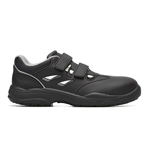 Exena Sicherheitsschuhe LOTUS20 S1 schwarz rutschhemmend mit Schutzkappe Arbeitsschuhe Klettverschluß (Numeric_46) von Exena