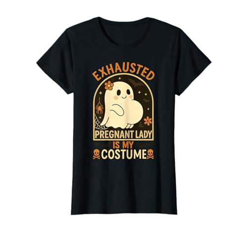 Damen Erschöpft Schwangere Lady is My Costume Mom to be Halloween T-Shirt Damen Erschöpft Schwangere Lady is My Costume Mom to be Halloween T-Shirt von Exhausted Pregnant Lady Costume Design
