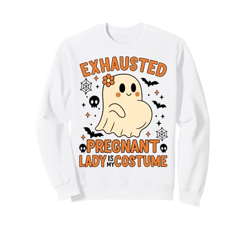 Erschöpft Schwangere Dame Kostüm Niedlicher Geist Mama to Be Sweatshirt Erschöpft Schwangere Dame Kostüm Niedlicher Geist Mama to Be Sweatshirt von Exhausted Pregnant Lady Costume Design