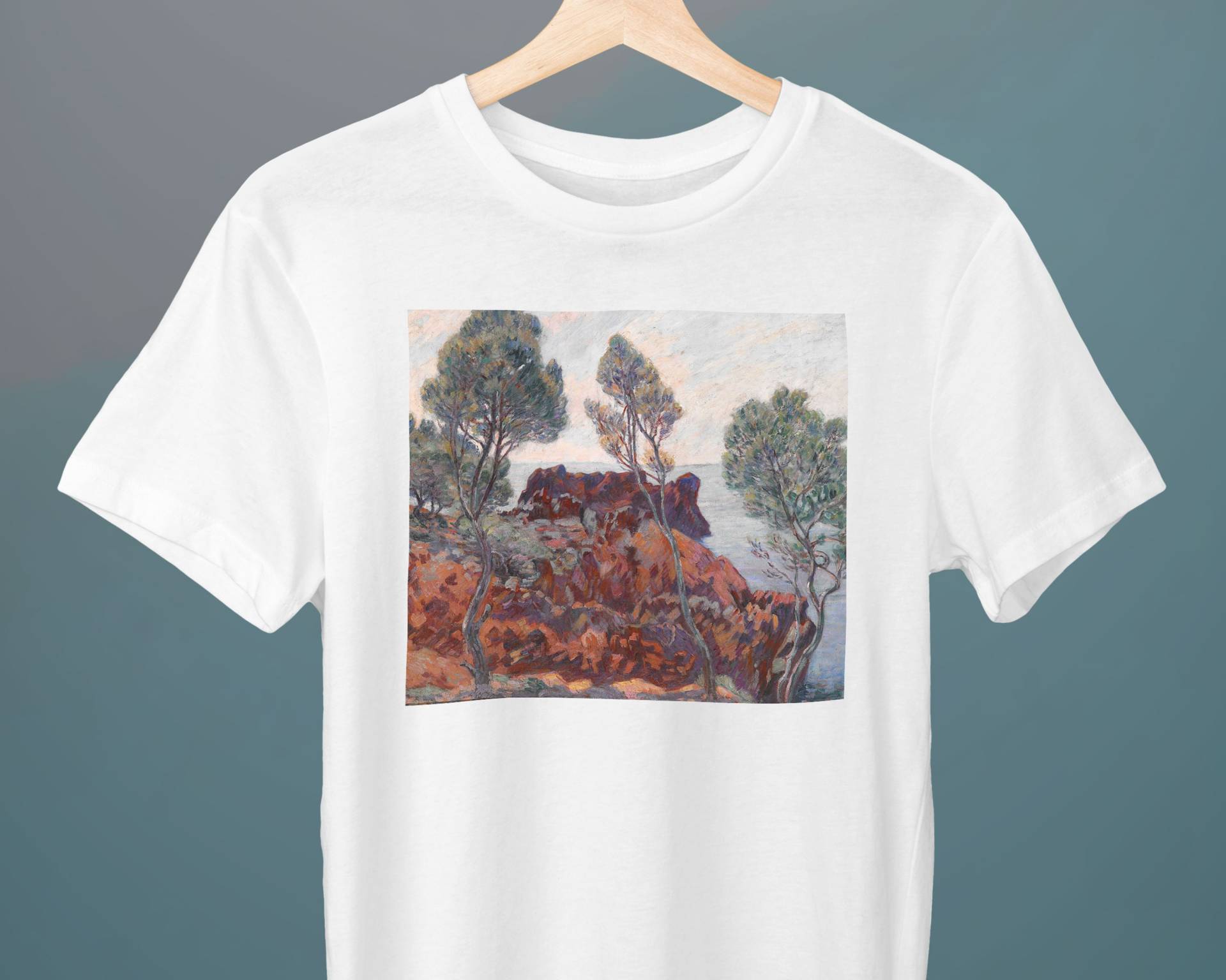 Agay, Les Roches Rouges, Die Roten Felsen, Armand Guillaumin Malerei, Unisex T-Shirt, Kunst Geschenk Für Sie, Ihn von Exhibilirio