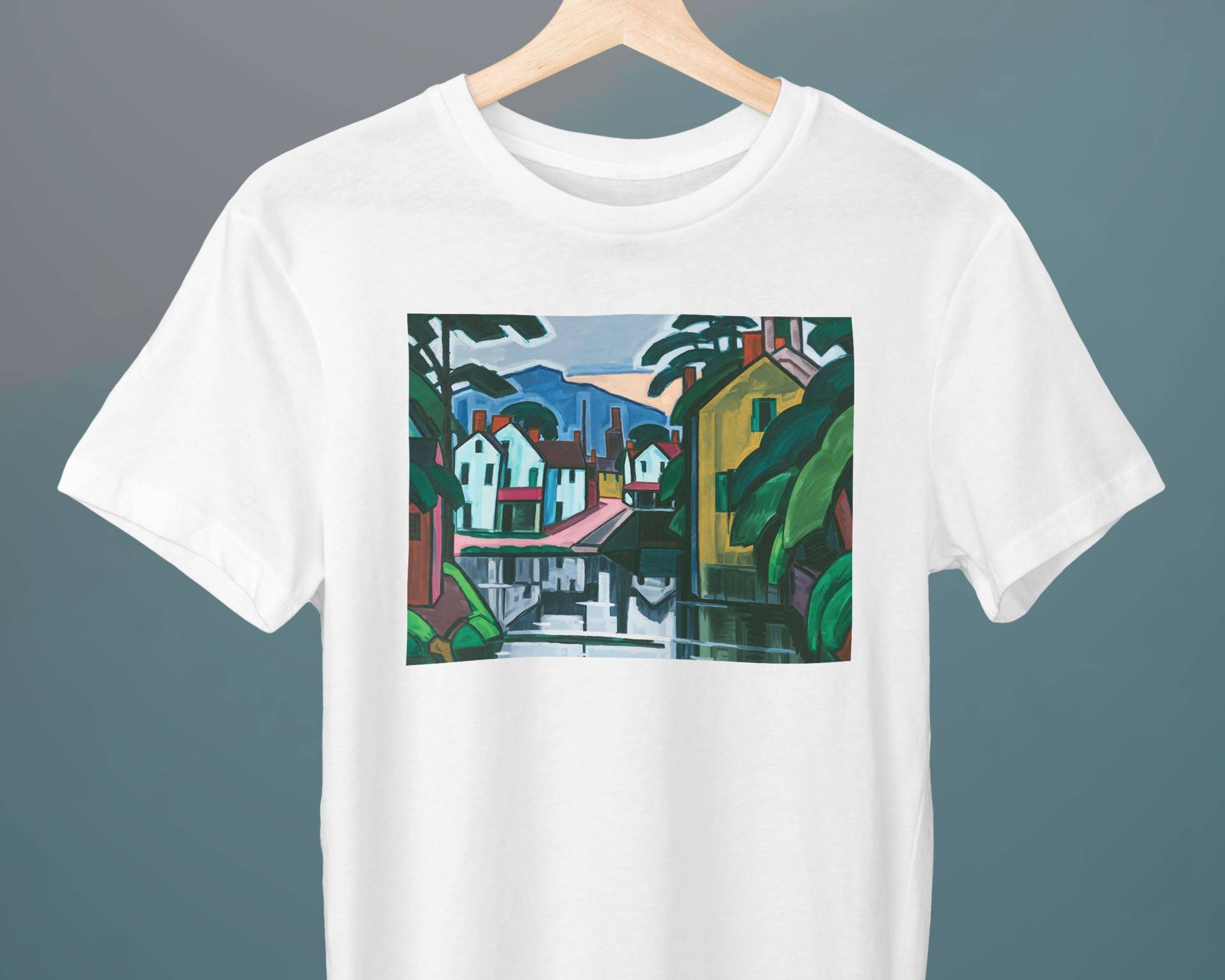 Alter Kanalhafen, Oscar Bluemner, Unisex T-Shirt, Kunst Geschenk Für Sie, Ihn, Kunstliebhaber von Exhibilirio