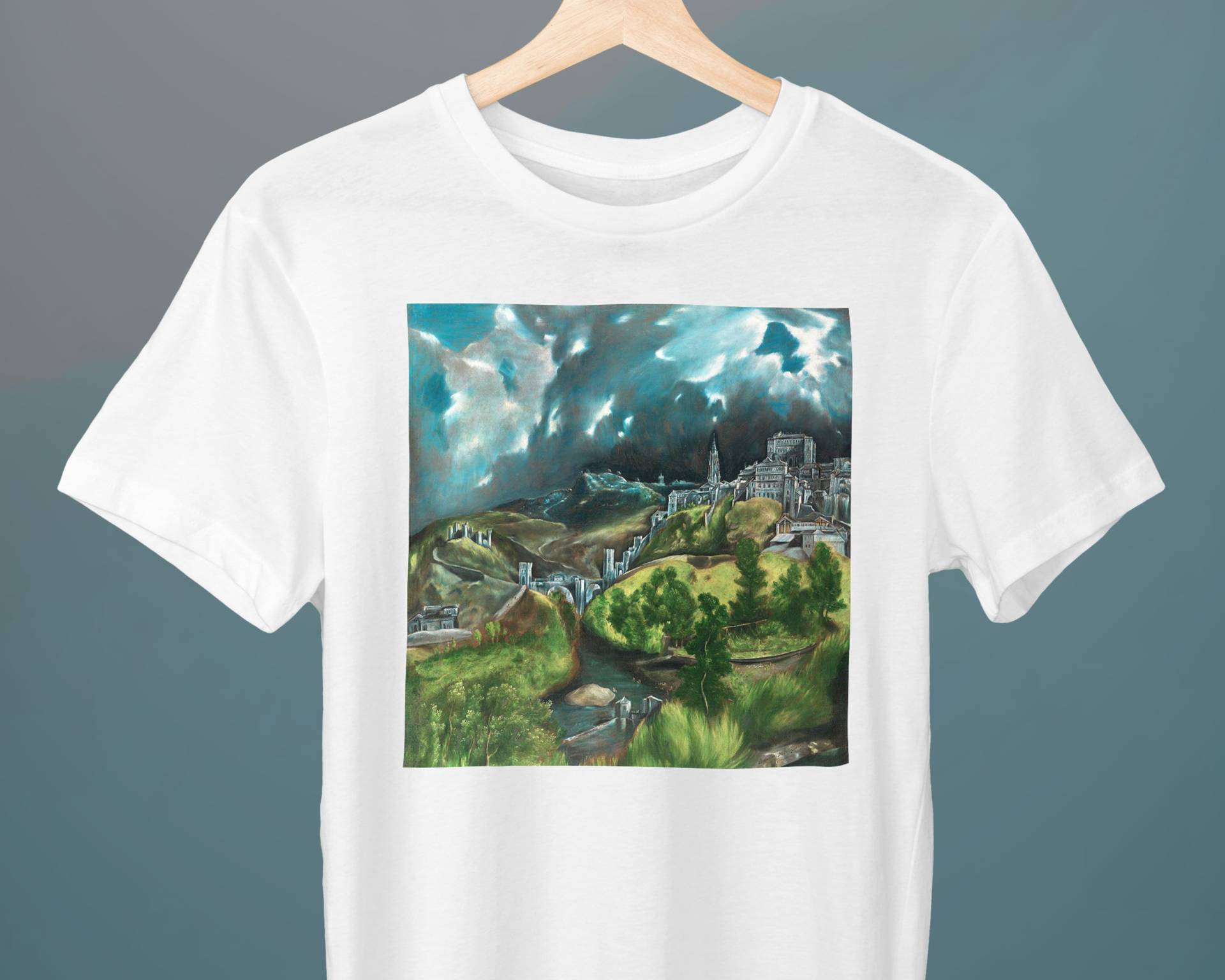 Ansicht Von Toledo, El Greco, Unisex T-Shirt, Kunst Landschaft, Geschenk Für Sie, Ihn, Kunstliebhaber von Exhibilirio