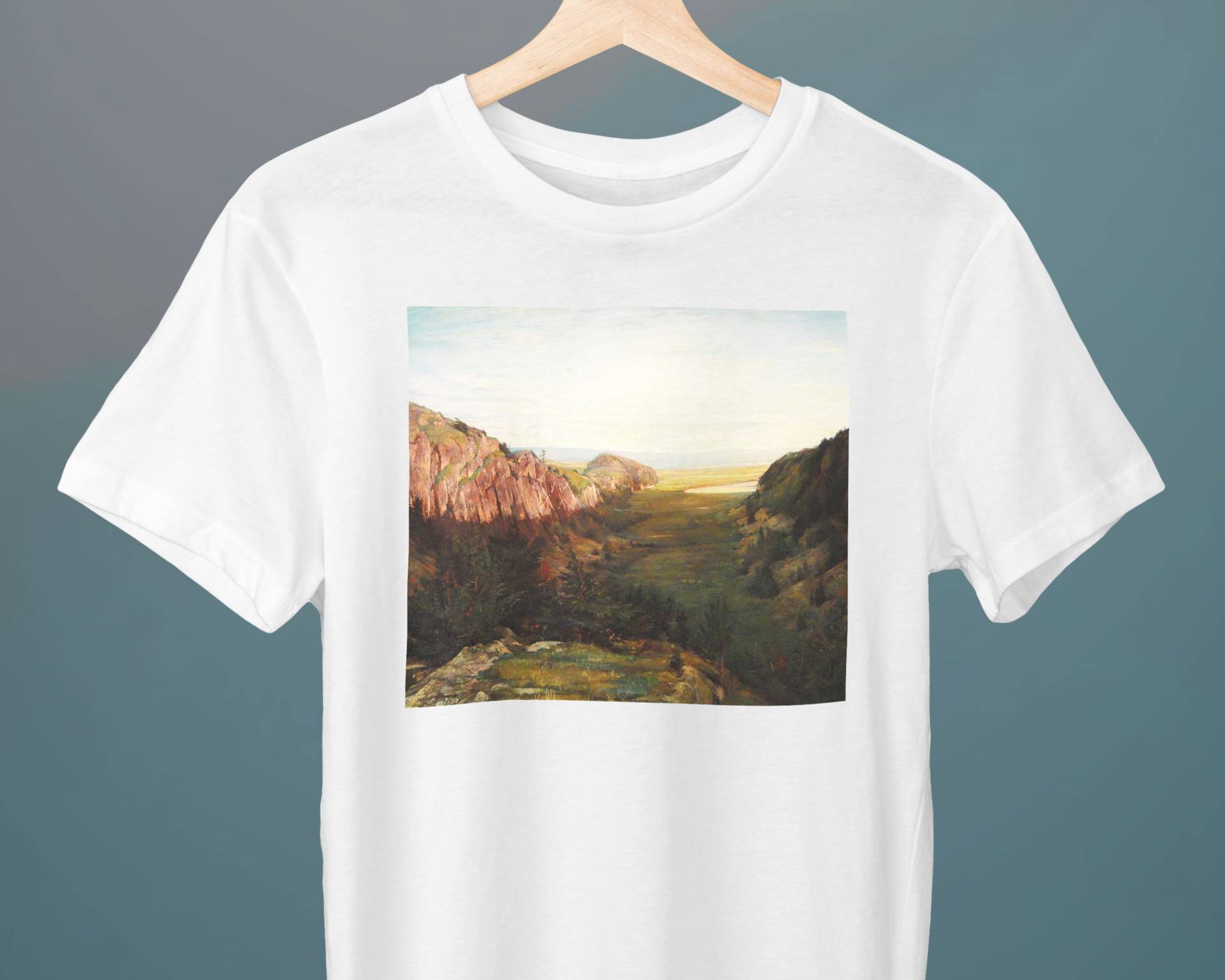 Das Letzte Tal, Paradise Rocks, John La Farge, Unisex T-Shirt, Landschaft Kunst Geschenk Für Sie, Ihn von Exhibilirio