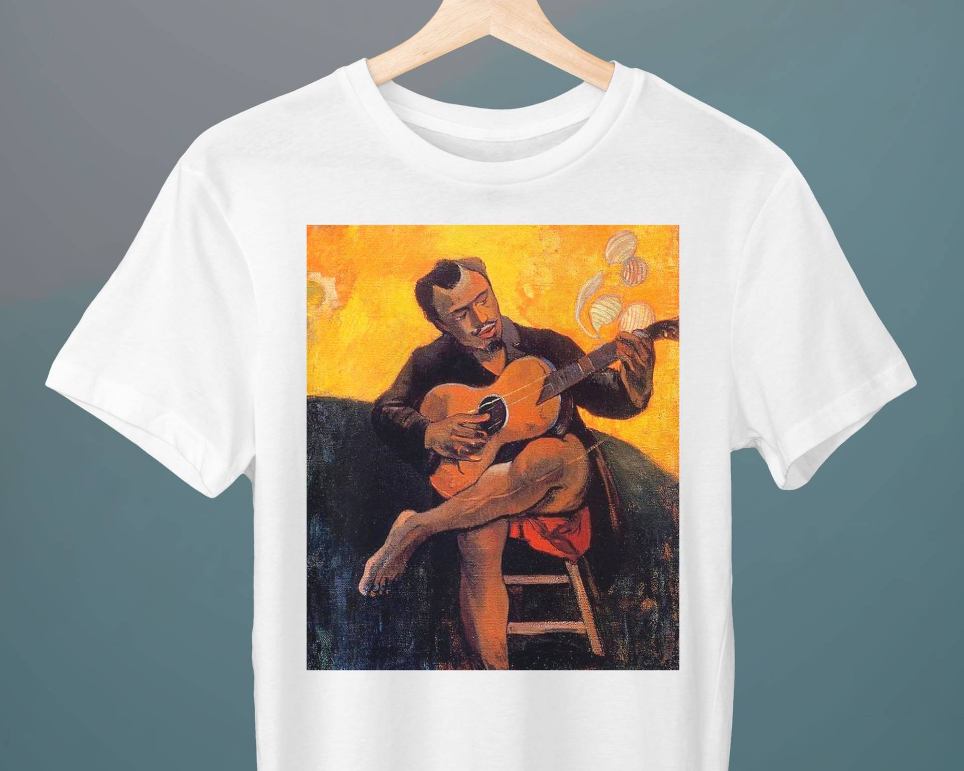 Der Gitarrist, Paul Gauguin Malerei, Unisex T-Shirt, Kunst Gitarrenliebhaber, Geschenk Für Sie, Ihn, Kunstliebhaber von Exhibilirio