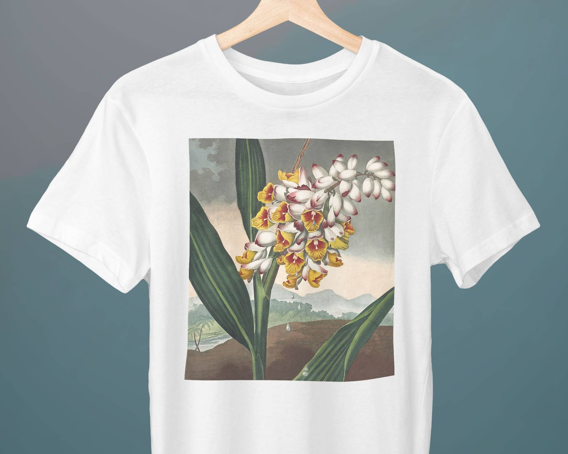 Der Tempel Der Flora, Garten Natur, The Nick Renealmia, Robert John Thornton, Unisex T-Shirt, Kunst Geschenk Für Sie, Ihn von Exhibilirio