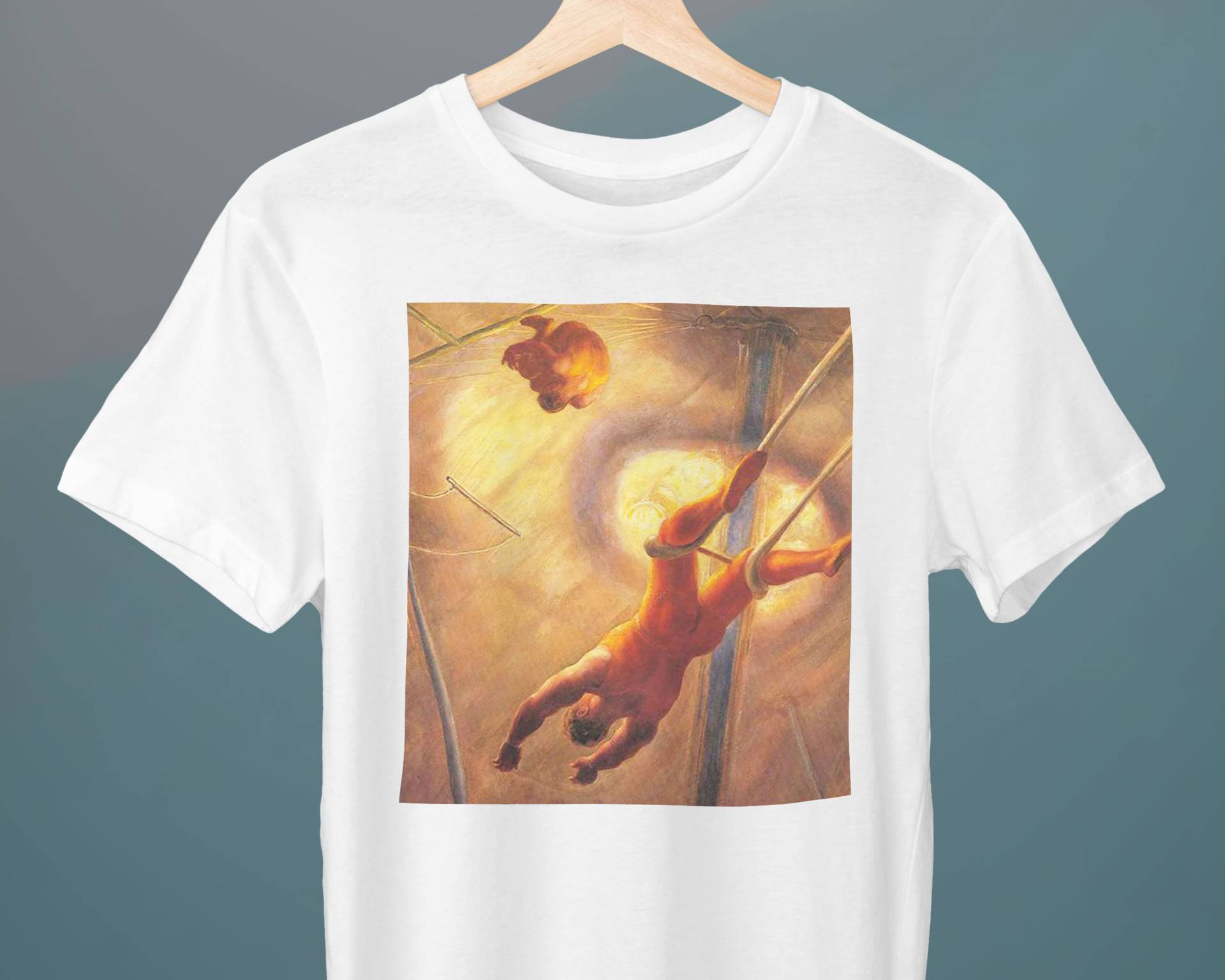 Die Fliegenden Codonas, John Steuart Curry, Unisex T-Shirt, Kunst-T-Shirt, Zirkus-T-Shirt, Acrobat-T-Shirt, Geschenk Für Sie, Ihn von Exhibilirio