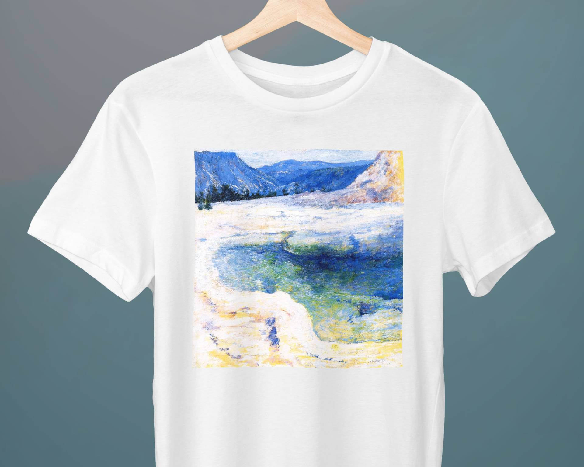 Emerald Pool, John Henry Twachtman Malerei, Unisex T-Shirt, Kunst Landschaft, Geschenk Für Sie, Ihn, Kunstliebhaber von Exhibilirio